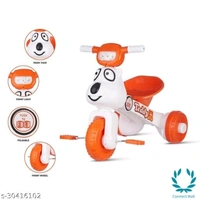 NHR Teddy Foldable Tricycle with Backrest Seat for Boys and Girls With Parental Contralable - Orange, Plastic, Tricycle For Kids, Multipack:1
